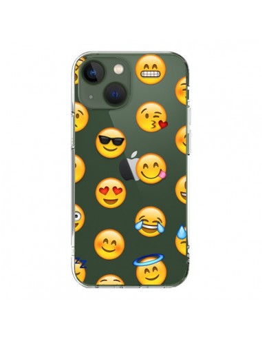 Coque iPhone 13 Smiley Emoticone Emoji Transparente - Laetitia
