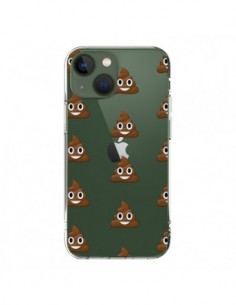 Coque iPhone 13 Shit Poop Emoticone Emoji Transparente -...