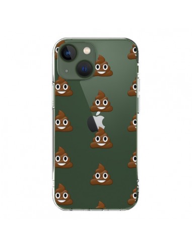 Coque iPhone 13 Shit Poop Emoticone Emoji Transparente - Laetitia