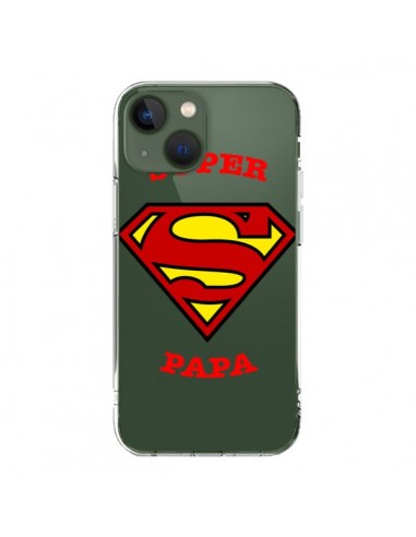 Coque iPhone 13 Super Papa Transparente - Laetitia