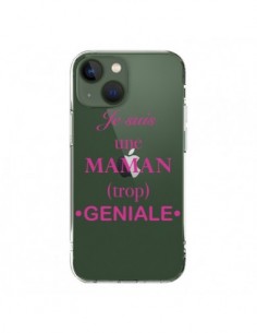 Cover iPhone 13 Sono una Mamma geniale Trasparente -...