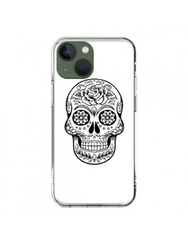 Coque iPhone 13 Tête de Mort Mexicaine Noir - Laetitia