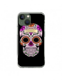 Coque iPhone 13 Tête de Mort Mexicaine Multicolore -...