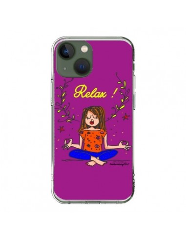 Coque iPhone 13 Fille Relax Zen Yoga - Leellouebrigitte