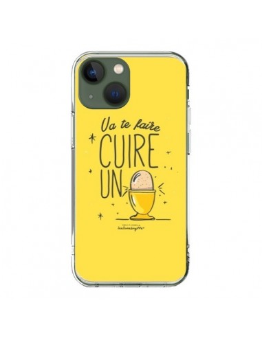 Coque iPhone 13 Va te faire cuir un oeuf jaune - Leellouebrigitte