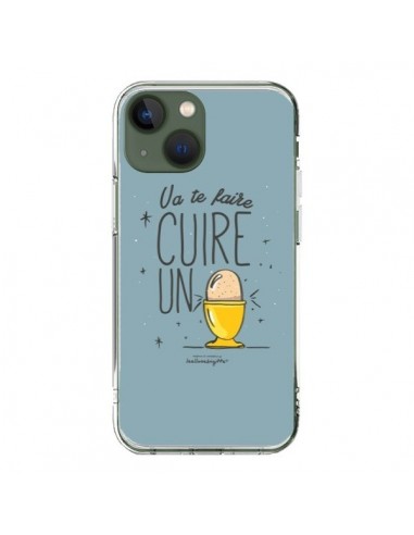 Coque iPhone 13 Va te faire cuir un oeuf gris - Leellouebrigitte