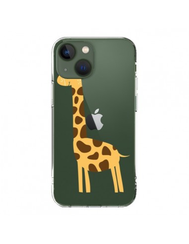 Coque iPhone 13 Girafe Giraffe Animal Savane Transparente - Petit Griffin