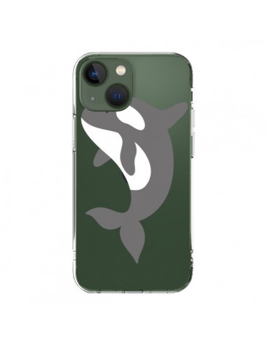 Coque iPhone 13 Orque Orca Ocean Transparente - Petit Griffin