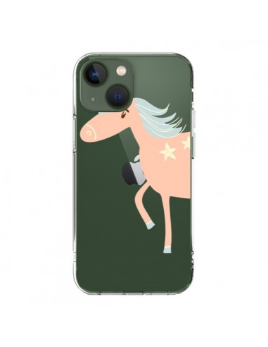 Cover iPhone 13 Unicorno Rosa Trasparente - Petit Griffin