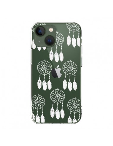Cover iPhone 13 Acchiappasogni Bianco Dreamcatcher Mini Trasparente - Petit Griffin