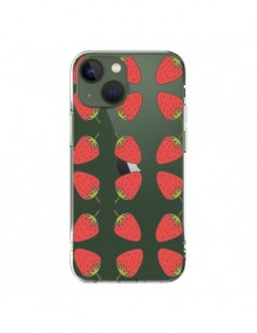 Coque iPhone 13 Fraise Fruit Strawberry Transparente -...