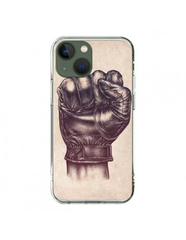 Cover iPhone 13 Fight Poing Cuir Pugno Combattimento Pelle - Lassana