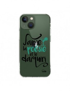 iPhone 13 Case J'aime la poésie e le daiquiri Clear -...