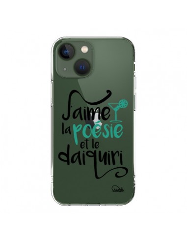 Cover iPhone 13 J'aime la poésie e le daiquiri Trasparente - Lolo Santo