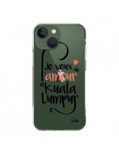Coque iPhone 13 Je veux de l'amour à Kuala Lumpur...