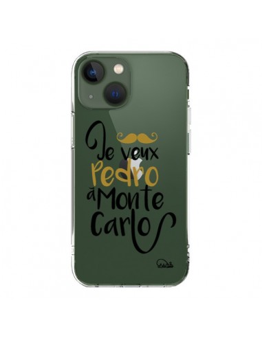 Cover iPhone 13 Je veux Pedro à Monte Carlo Trasparente - Lolo Santo