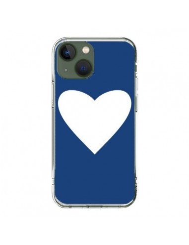 Coque iPhone 13 Coeur Navy Blue Heart - Mary Nesrala