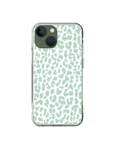 Coque iPhone 13 Leopard Menthe Mint - Mary Nesrala