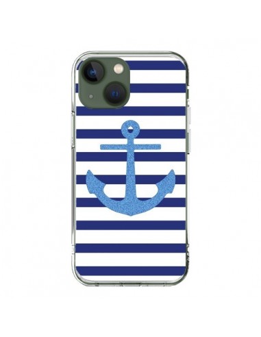iPhone 13 Case Ancora Marina Voile Navy Blue - Mary Nesrala