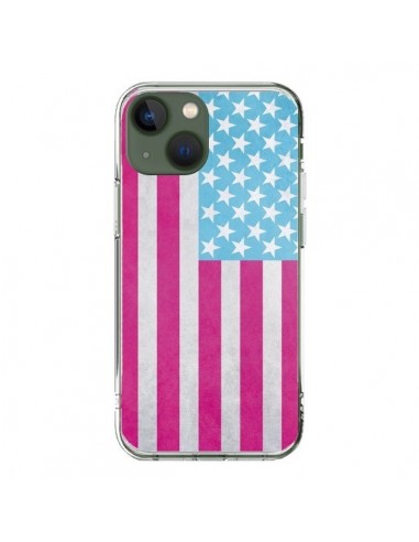 Coque iPhone 13 Drapeau USA Vintage - Mary Nesrala