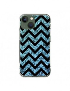 iPhone 13 Case Chevron Aqua Sparkle Triangle Aztec - Mary...