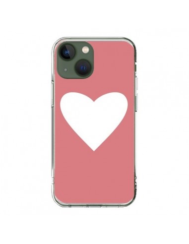 Coque iPhone 13 Coeur Corail - Mary Nesrala