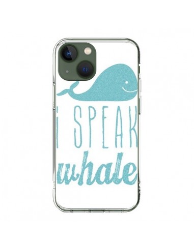 Cover iPhone 13 I Speak Whale Balena Blu - Mary Nesrala