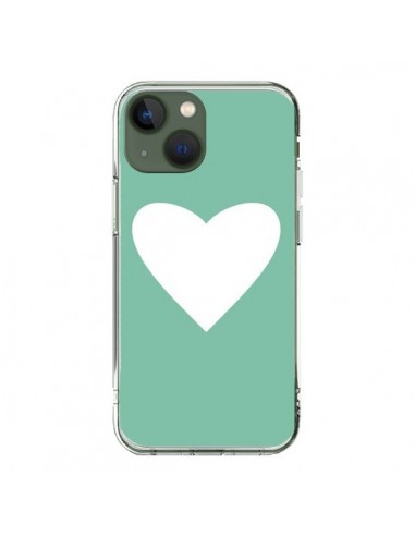 Coque iPhone 13 Coeur Mint Vert - Mary Nesrala