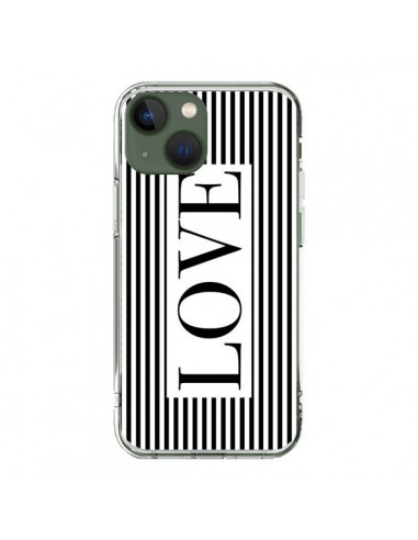 Coque iPhone 13 Love Noir et Blanc - Mary Nesrala