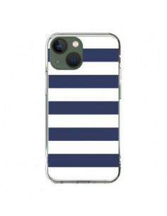 Coque iPhone 13 Bandes Marinières Bleu Blanc Gaultier -...