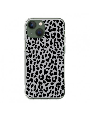 Cover iPhone 13 Leopardo Grigio Neon - Mary Nesrala