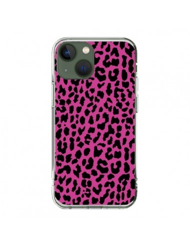 Coque iPhone 13 Leopard Rose Pink Neon - Mary Nesrala