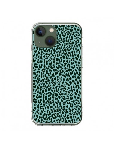 Coque iPhone 13 Leopard Turquoise Neon - Mary Nesrala
