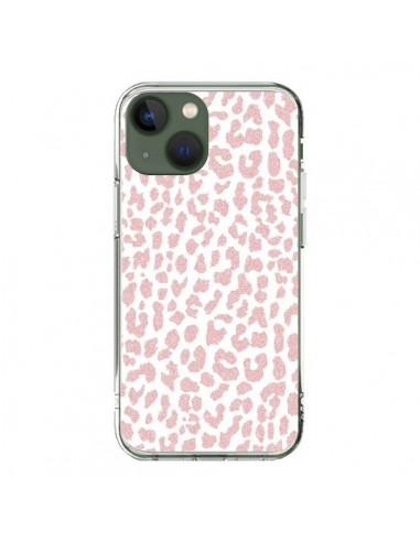 Coque iPhone 13 Leopard Rose Corail - Mary Nesrala