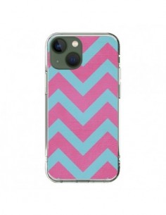 iPhone 13 Case Strawberry Chevron Pink Blue - Mary Nesrala