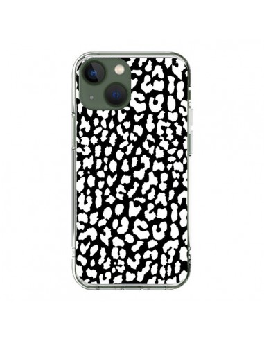 Cover iPhone 13 Leopardo Bianco e Nero - Mary Nesrala