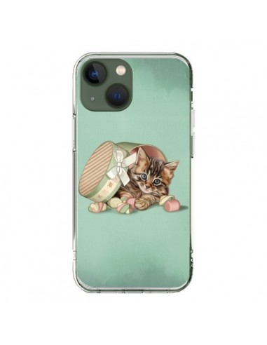 Coque iPhone 13 Chaton Chat Kitten Boite Bonbon Candy - Maryline Cazenave