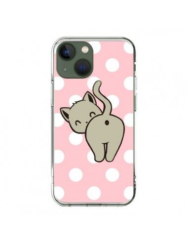 Coque iPhone 13 Chat Chaton Pois - Maryline Cazenave