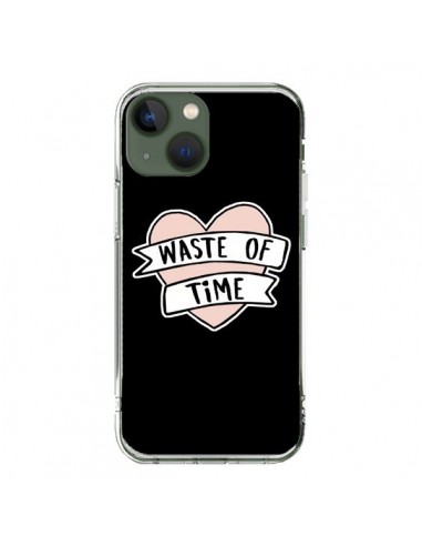 Coque iPhone 13 Waste of Time Coeur - Maryline Cazenave