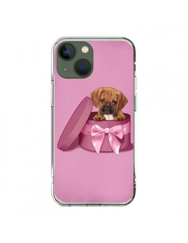 Coque iPhone 13 Chien Dog Boite Noeud Triste - Maryline Cazenave