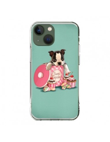 Coque iPhone 13 Chien Dog Cupcakes Gateau Boite - Maryline Cazenave