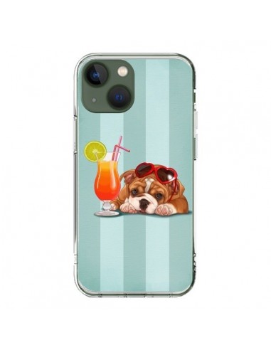 Coque iPhone 13 Chien Dog Cocktail Lunettes Coeur - Maryline Cazenave