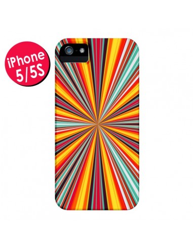 Coque Horizon Bandes Multicolores pour iPhone 5 et 5S - Maximilian San