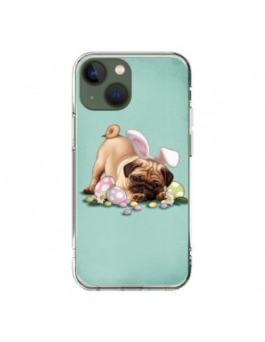 Coque iPhone 13 Chien Dog Rabbit Lapin Pâques Easter - Maryline Cazenave