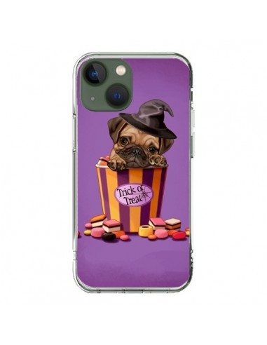 Coque iPhone 13 Chien Dog Halloween Sorciere Bonbon - Maryline Cazenave