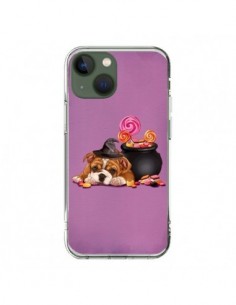 Coque iPhone 13 Chien Dog Halloween Sorciere Chaudron...