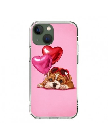 Coque iPhone 13 Chien Dog Lunettes Coeur Ballon - Maryline Cazenave