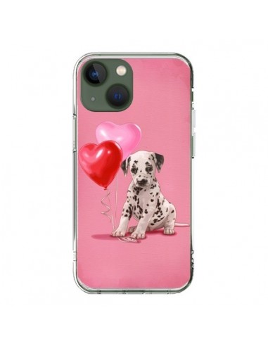 Cover iPhone 13 Cane Dalmata Palloncino Cuore - Maryline Cazenave