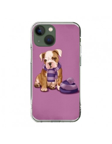 Coque iPhone 13 Chien Dog Echarpe Bonnet Froid Hiver - Maryline Cazenave