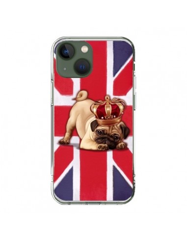 Cover iPhone 13 Cane Inglese UK British Queen King Roi Reine - Maryline Cazenave